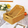Vine woven storage basket with built-in iron frame