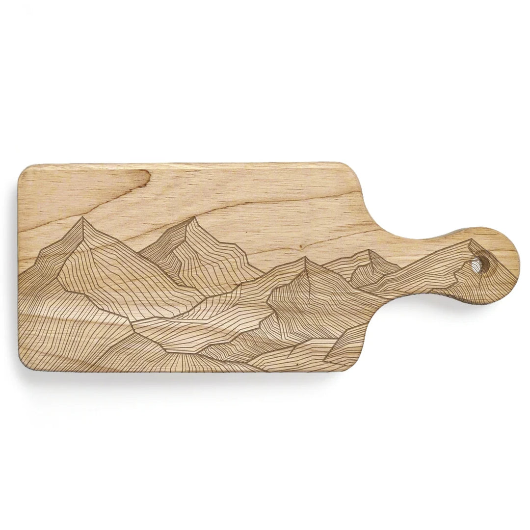 MOUNTAIN LINE ART Engraved Cutting Board