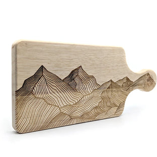MOUNTAIN LINE ART Engraved Cutting Board