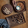 Nordic and Japanese style black walnut solid wood snack tray