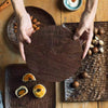 Nordic and Japanese style black walnut solid wood snack tray