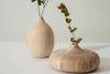 Wooden vase set of 3 wood home decor handmade vase